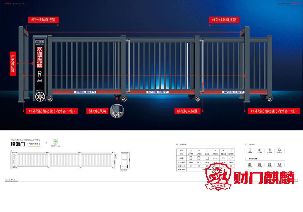 财门麒麟丨产品介绍2丨段滑门系列