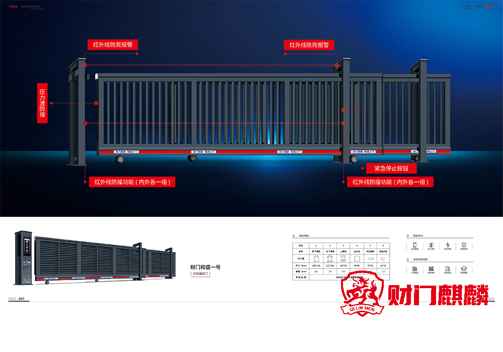 财门麒麟丨直线门产品介绍丨直线门系列